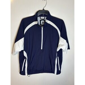 FootJoy Golf Windshirt Blue White Valencia Country Club Men's XL LOGO